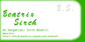 beatrix sirch business card